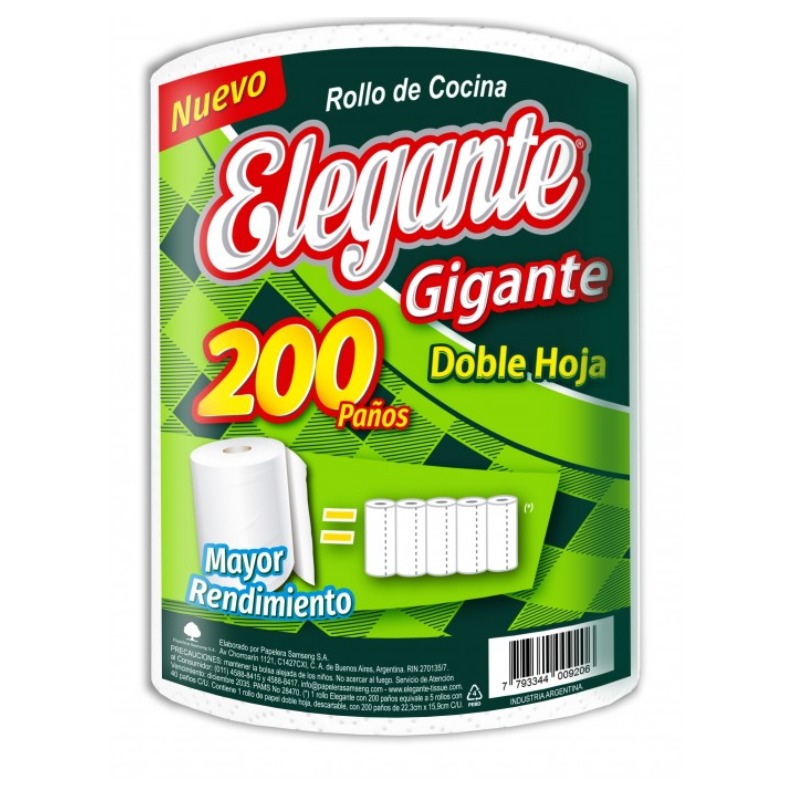 Rollo Cocina Elegante Y Campanita X 200 PaÑos