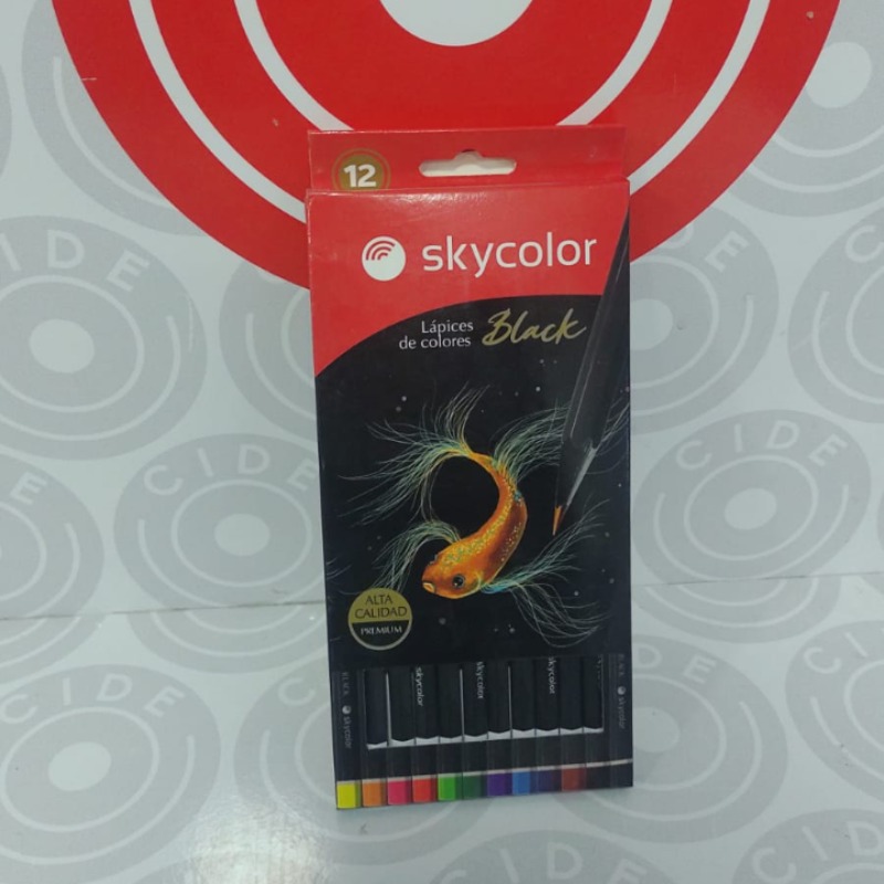 Lapiz Skycolor Black X12