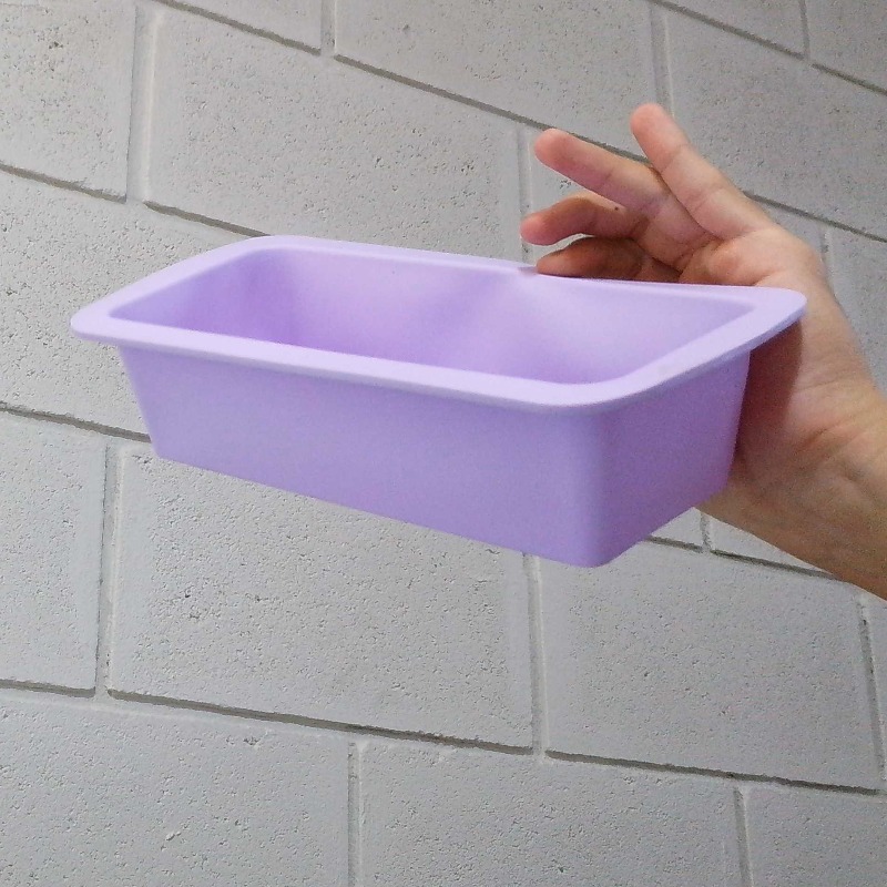 Molde Silicona Budinera 25x13x6 Colores Pastel