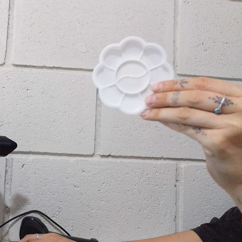 Mezclador Mini Flor Plastico 