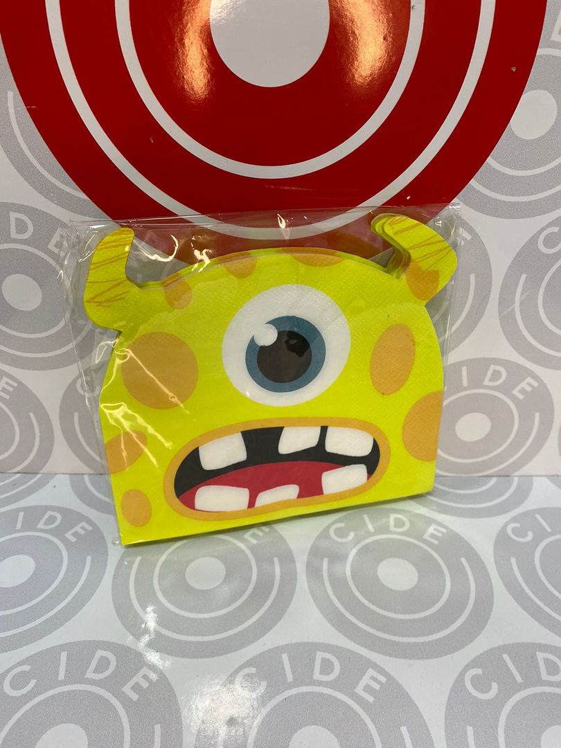 Servilletas Con Formita De Monstruo  X20 Unidades